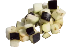 Aubergine brunoise 20mm bak 1kg